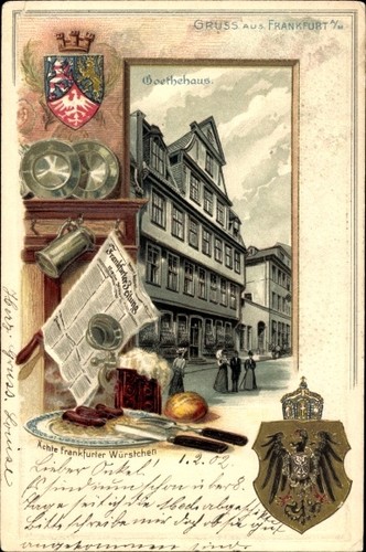 Präge wappen litho frankfurt - litho,