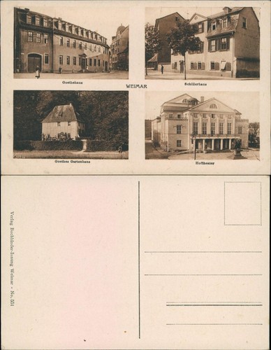 Ansichtskarte weimar bild - ansichtskarte,
