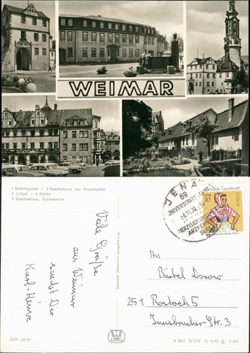 Ansichtskarte weimar - ansichtskarte,