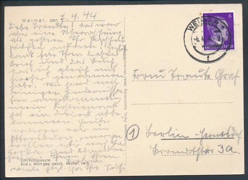 Weimar 1944 goethe - ak,