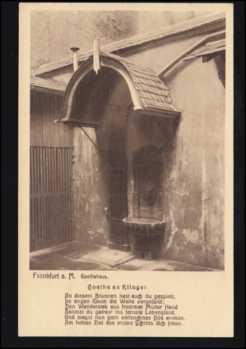 Frankfurt main goethehaus - ak,